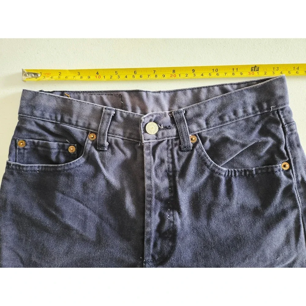 Vintage 90s Levis 501 Red Batwing‎ Cut Off Shorts Mens 28 Made in USA